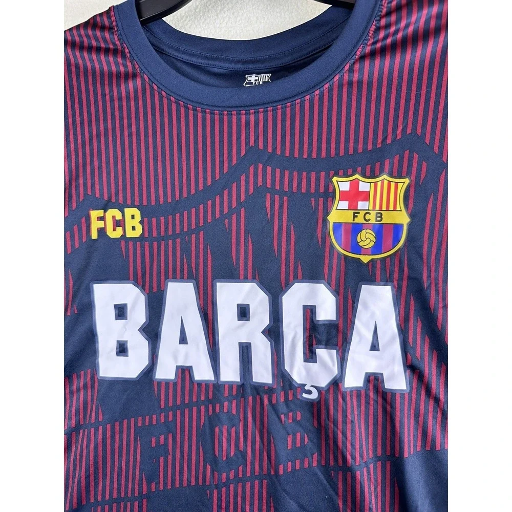 FC Barcelona Barca FCB Football Jersey Shirt Red Blue Back Mens Size Large